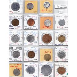 Ontario Trade Tokens - Lot of 19 Toronto merchant trade tokens