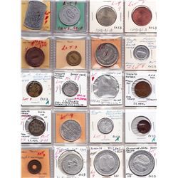 Ontario Trade Tokens - Lot of 20 Toronto merchant trade tokens