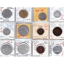 Ontario Trade Tokens - Lot of 12 Toronto merchant trade tokens