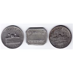 Canada East Communion Tokens - Lot of 3