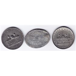 Canada East Communion Tokens - Lot of 3