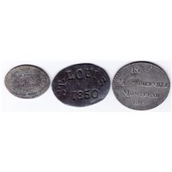 Canada East Communion Tokens - Lot of 3