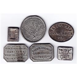 Nova Scotia Communion Tokens - Lot of 6