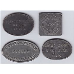 Nova Scotia Communion Tokens - Lot of 4