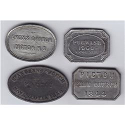 Nova Scotia Communion Tokens - Lot of 4