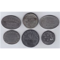 New Brunswick Communion Tokens - Lot of 6