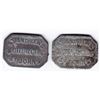 Image 1 : Newfoundland Communion Tokens - Lot of 2