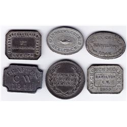 Canada West Communion Tokens - Lot of 6