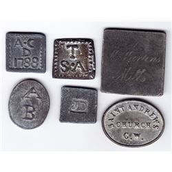 Canada West Communion Tokens - Lot of 6