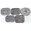 Image 1 : Canada West Communion Tokens - Lot of 5