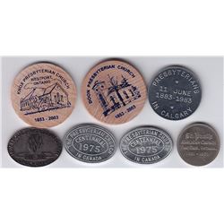Commemorative Presbyterian Tokens - Lot of 7