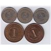 Image 2 : World Coins - British Honduras - Lot of 5