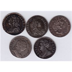 World Coins - Great Britain - Lot of 5 Two Pence