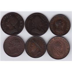 World Coins - Great Britain - Lot of 6 Farthings