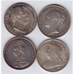 World Coins - Great Britain - Lot of 4 Shillings