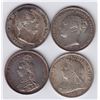 Image 1 : World Coins - Great Britain - Lot of 4 Shillings