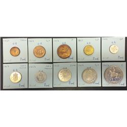 World Coins - Great Britain - 10 Coin Proof Set - 1953