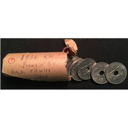 World Coins - British West Africa One Penny's, 1936 - Roll of 40