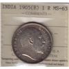 Image 1 : World Coins - India, 1 Rupee, 1905B