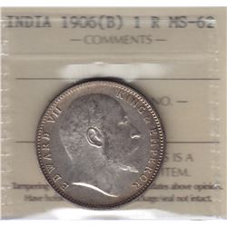 World Coins - India, 1 Rupee, 1906B