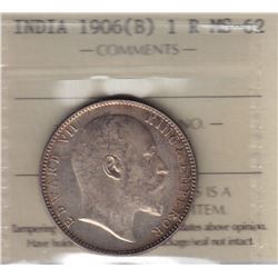 World Coins - India, 1 Rupee, 1906B