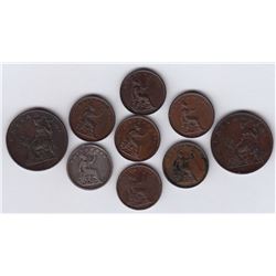 World Coins - Ionian Islands, Lot of 9