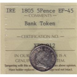 World Coins - Ireland, Bank Token, 5 Pence, 1805