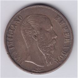 World Coins - Mexico, Maximilian Peso, 1866MO