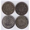 Image 2 : World Coins - Switzerland - Lot of 4 Five Rappen