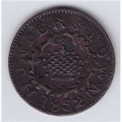 Br 567. Rare Hunterstown token, 1852.