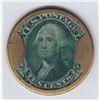 Image 1 : Br 568. Weir & Larminie encased 10c U.S. postage stamp.