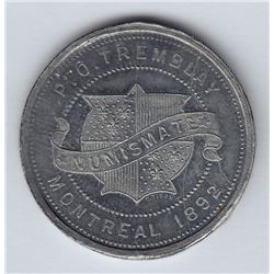 Br 607. P. O. Tremblay's Numismatist Card, 1892.