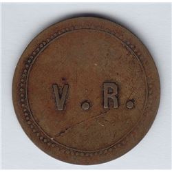 Br 621. V(ital) R(aparie) Saloon token.