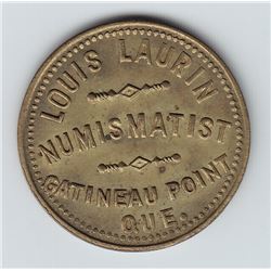 Br 630. Louis Laurin's Numismatist Card.