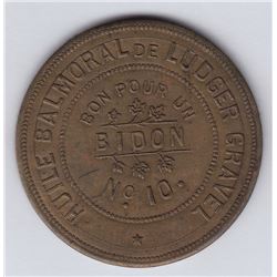 Br 642. Ludger Gravel's Balmoral Token, 1892.