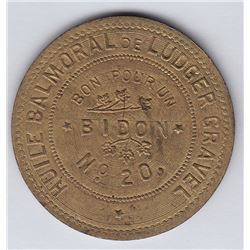 Br 643. Ludger Gravel's Balmoral Token, 1892.