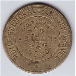 Br 644. Ludger Gravel's Balmoral Token, 1892.