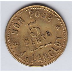 Br 648. J. Lanctot's Token, 1893.