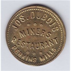 Br 653. Jos. Dubois' Token, Perkins Mills, 1891.