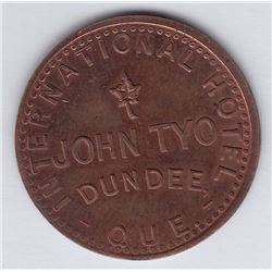 Br 656. John Tyo's International Hotel Token, Dundee.