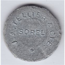 Br 661. J. A. Tellier & Cie. Advertising Token, Sorel