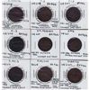 Image 1 : Canada Victoria large cent countermarks - Lot of 9