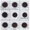 Image 2 : Canada Victoria large cent countermarks - Lot of 9