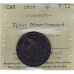 1858 One Cent Upset Dies