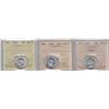Image 1 : Twenty Five Cents - Lot of 3 ICCS Graded