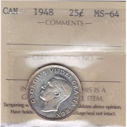 1948 Twenty Five Cents