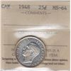Image 1 : 1948 Twenty Five Cents