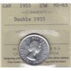 Image 1 : 1955 Double Die Twenty Five Cents