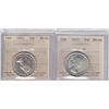Image 1 : 1953 Fifty Cents - Lot of 2 ICCS Graded