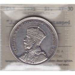 1935 Silver Dollar J.O.P. Counterstamped